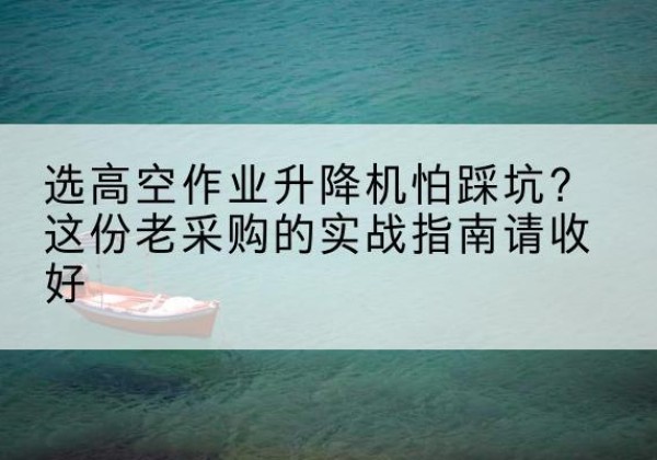 阳泉高空作业升降机厂家推荐-选高空作业升降机怕踩坑？这份老采购的实战指南请收好
